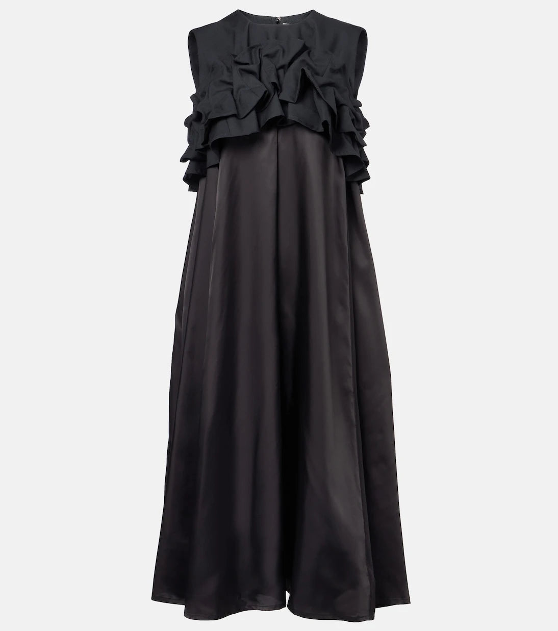 Noir Kei Ninomiya - Ruffled wool midi dress