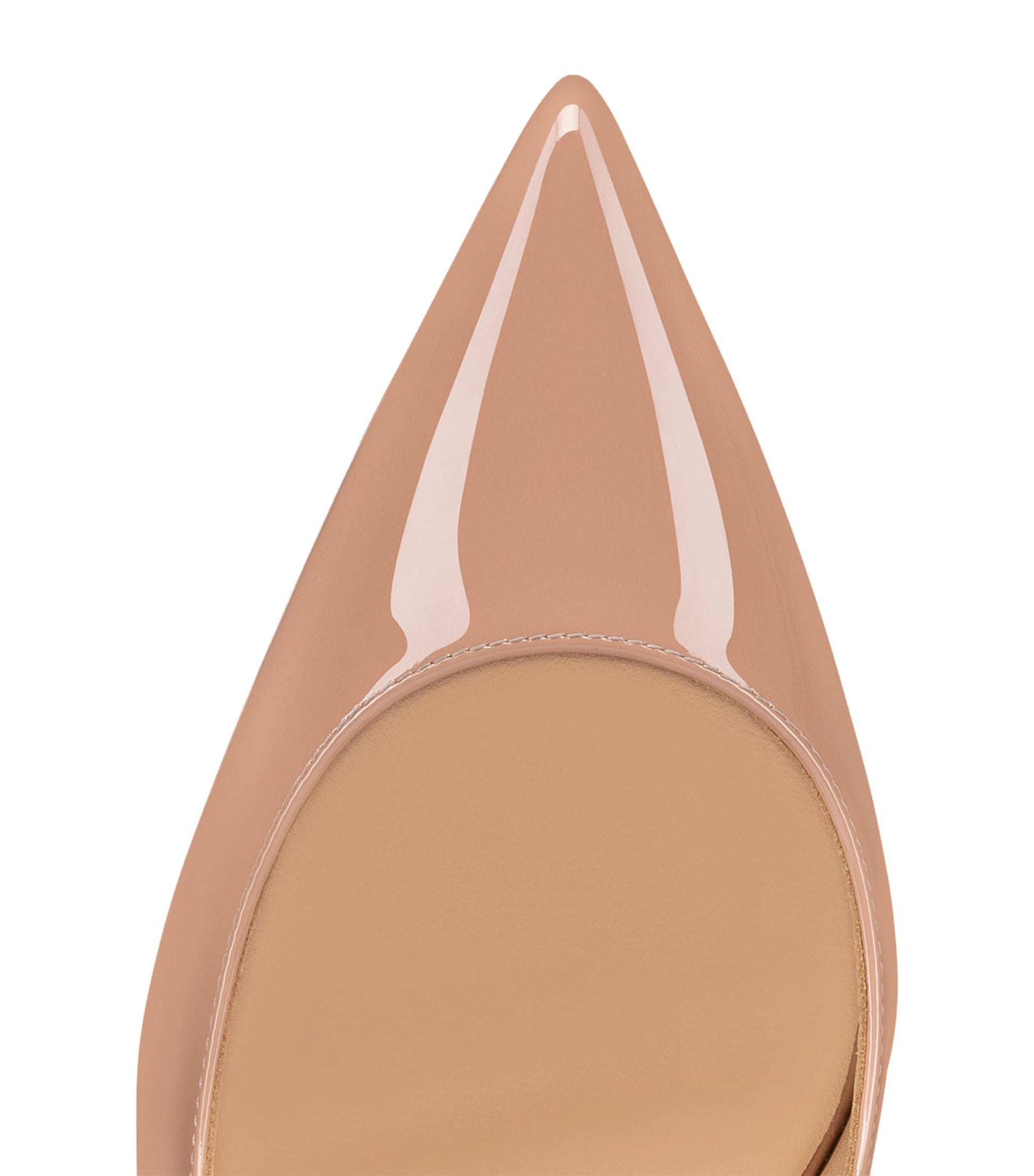 Nude Hot Chick Patent Leather Slingback Pumps 70