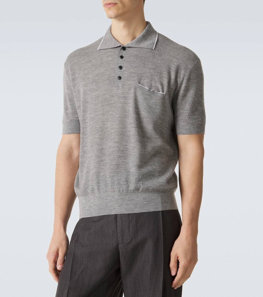 Giorgio Armani - Cashmere and silk polo shirt