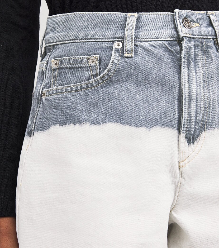 Maje Black Tie-Dye Denim Shorts