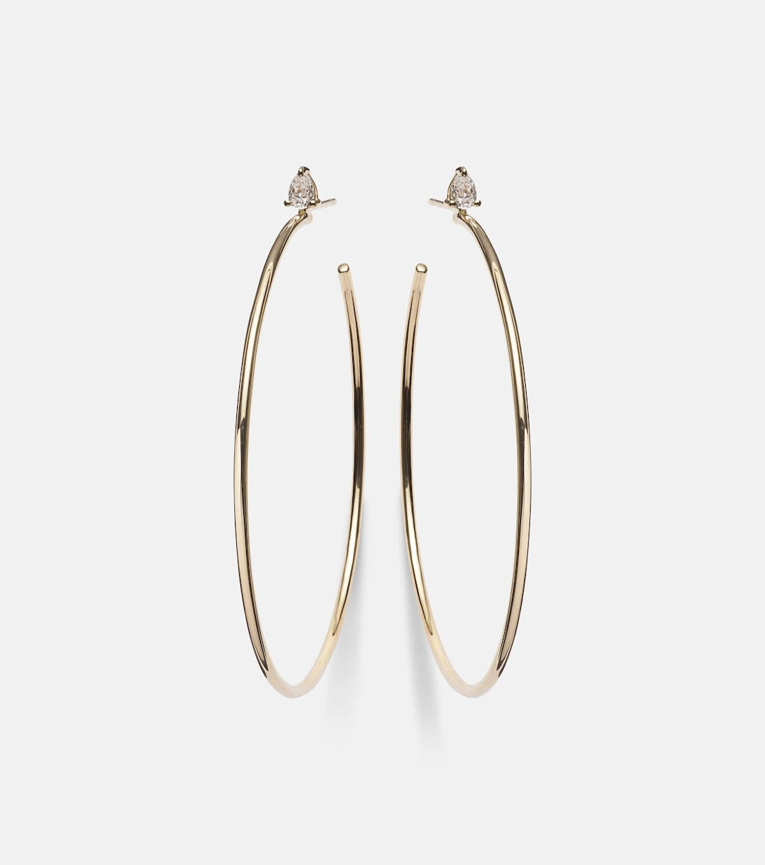Anita Ko - 18kt gold hoop earrings with diamonds
