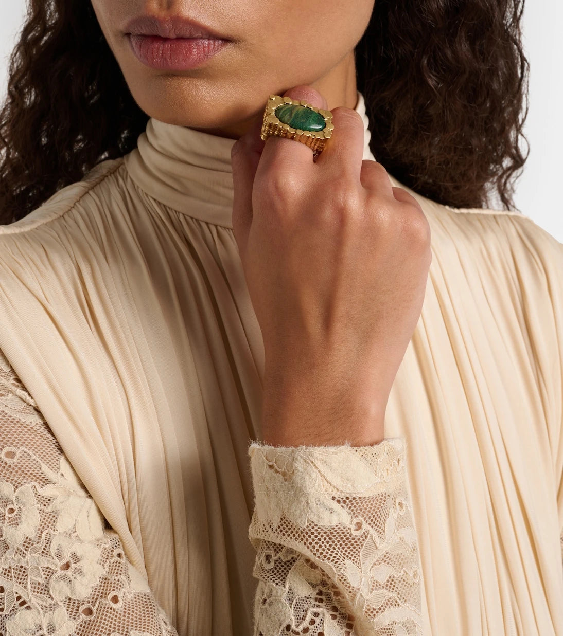 Zimmermann - Wisp embellished gold-plated ring