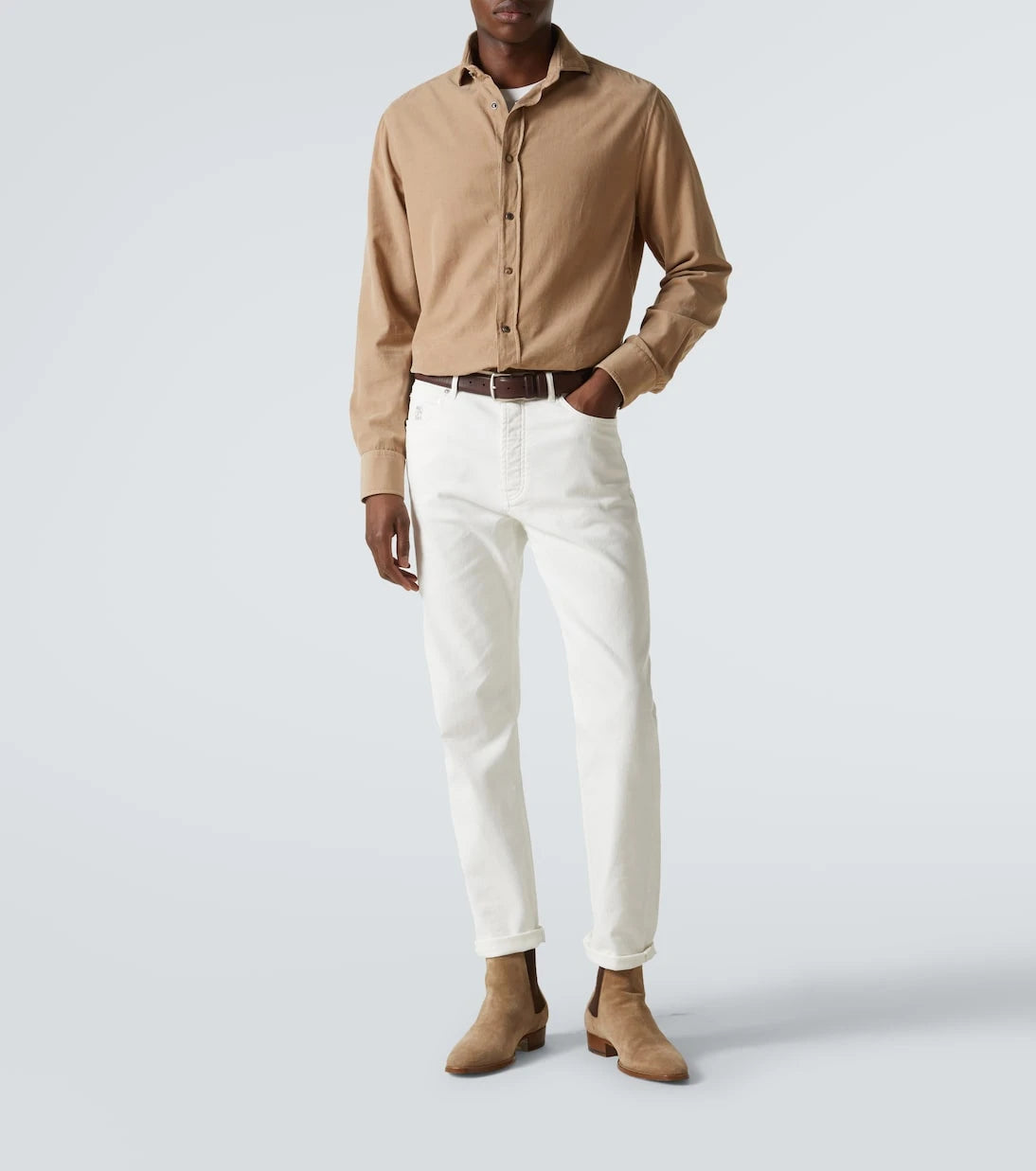 Brunello Cucinelli - Yüksek belli dar kesim jean pantolon
