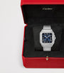 Large Steel Santos de Cartier Watch 39.8mm