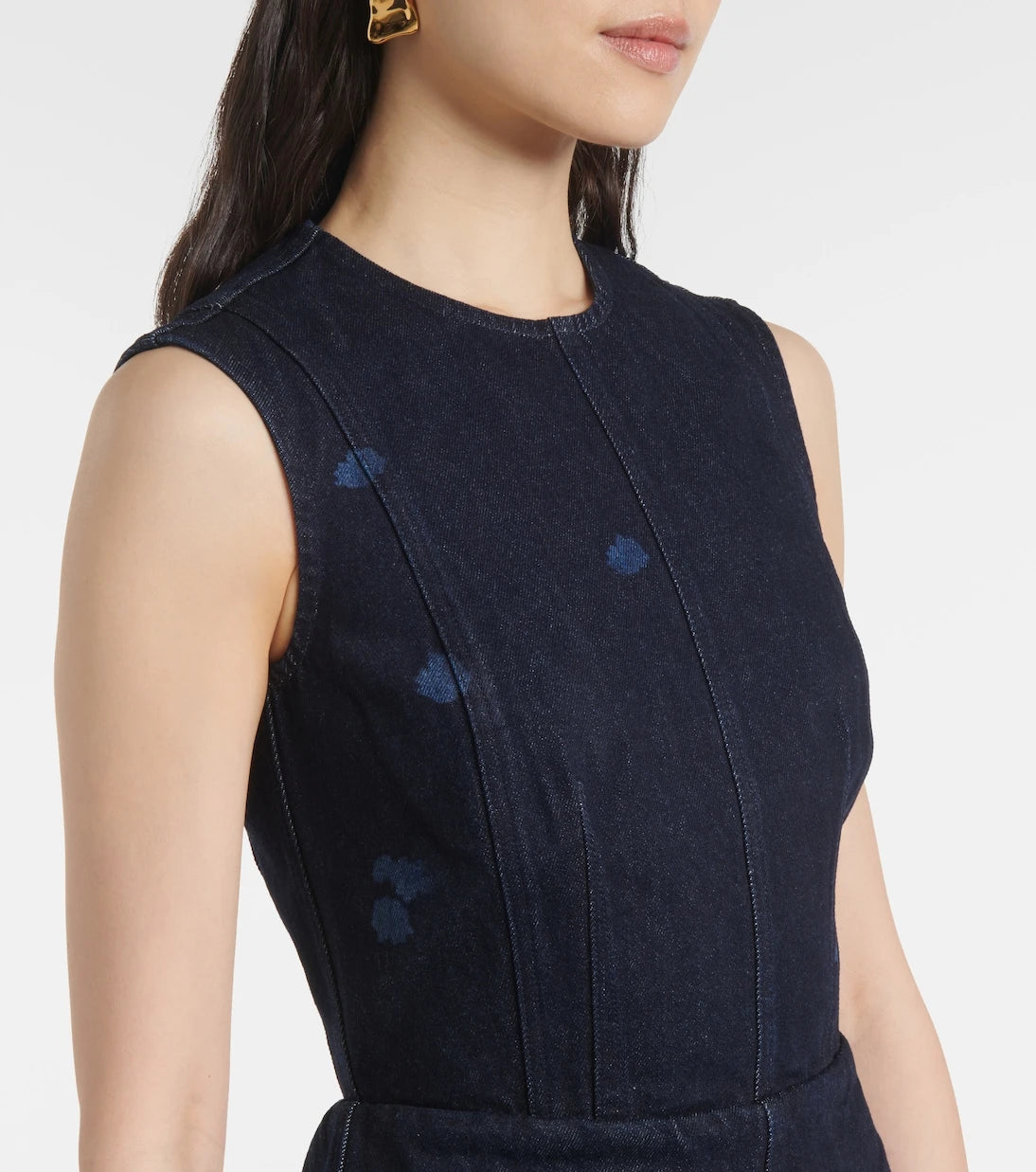 Erdem - Floral denim midi dress