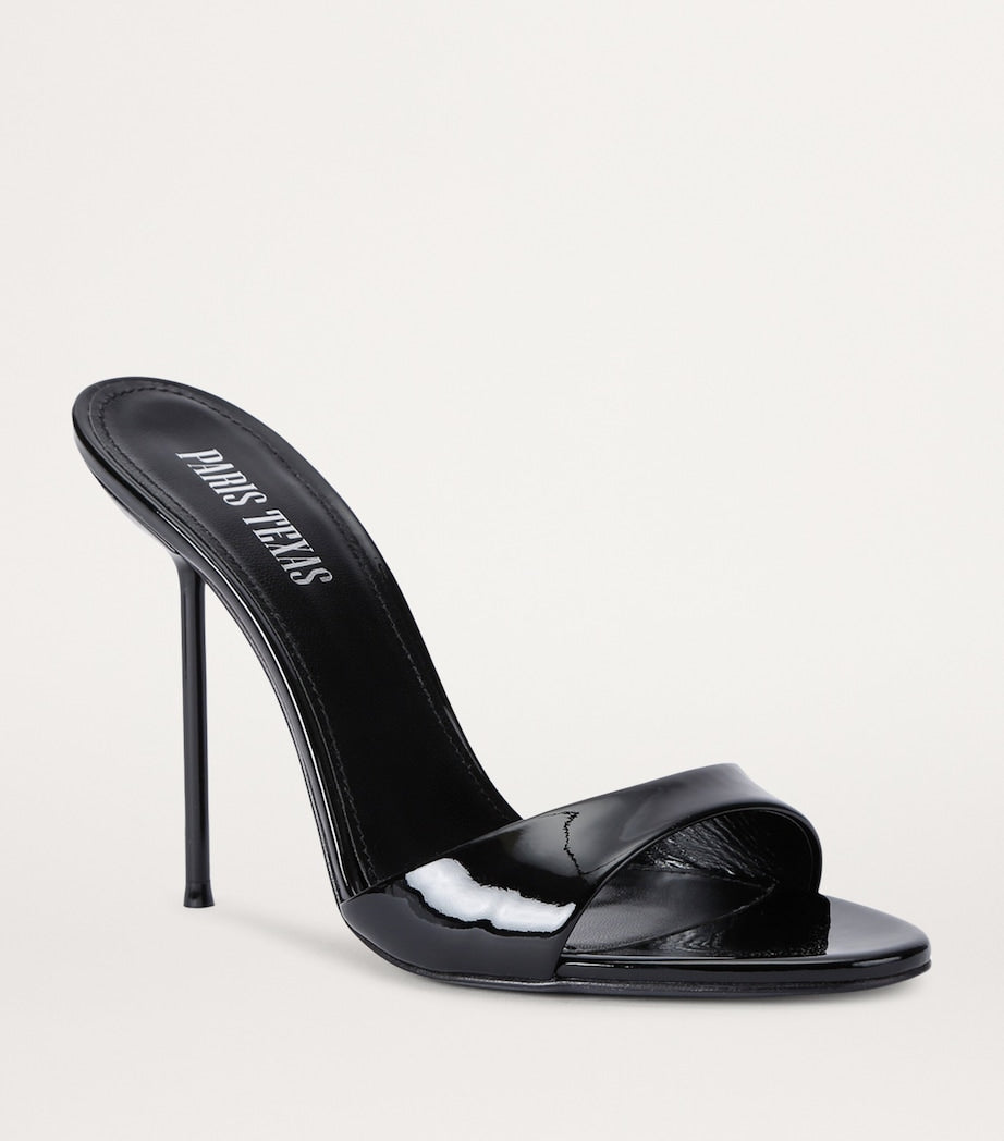 Paris Texas Black Patent Leather Lidia Mules 105