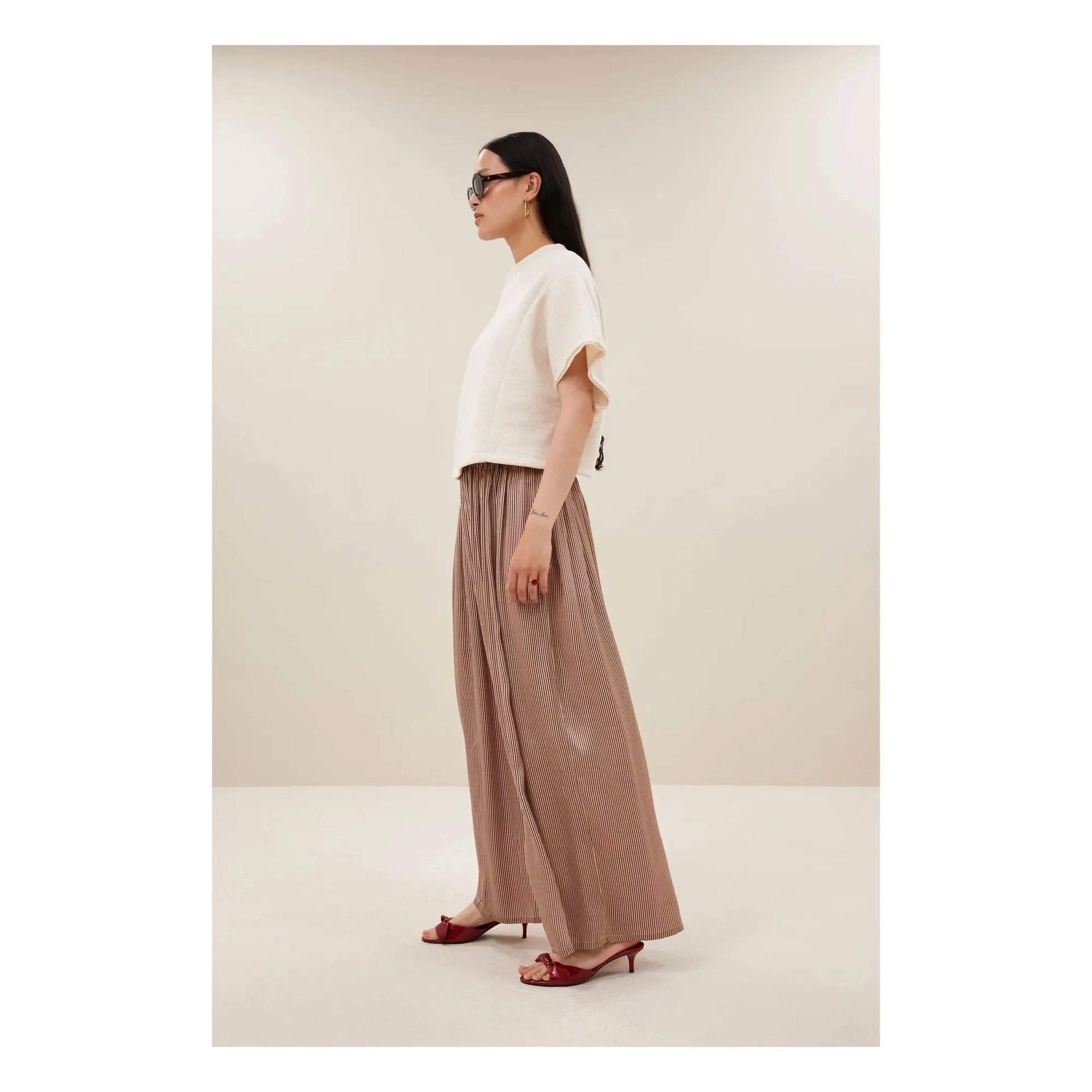 By Bar - Reva striped skirt | Pink/Red