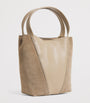 Chloé Small Leather-Suede Spin Tote Bag