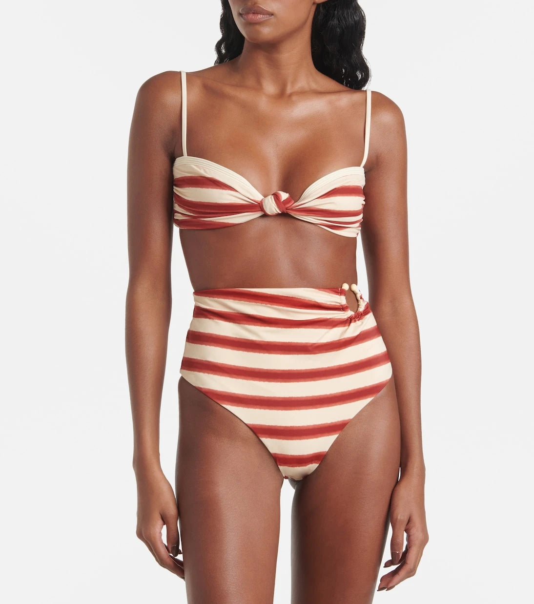 Johanna Ortiz - Striped high-rise bikini bottoms