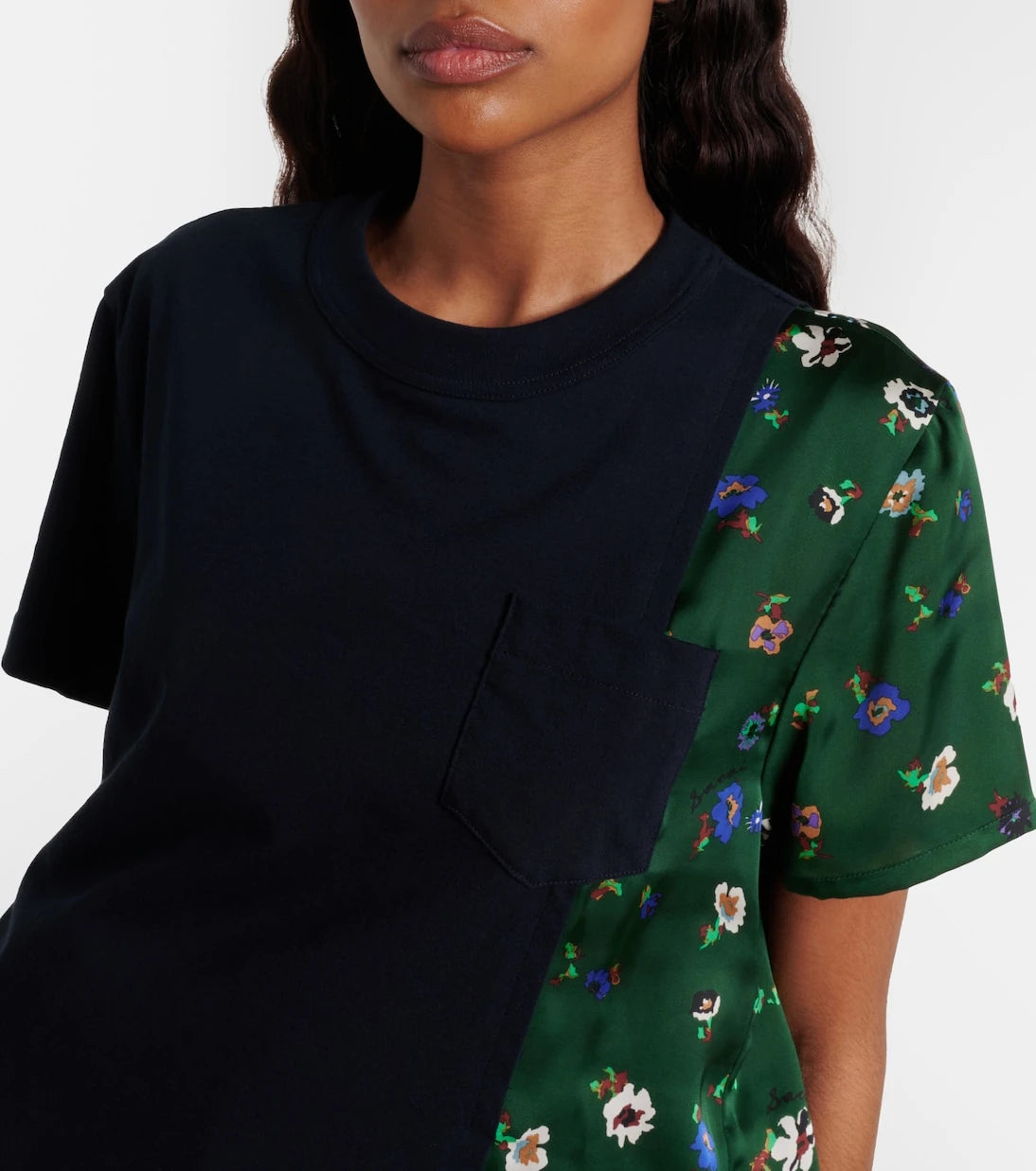 Sacai - Floral cotton top