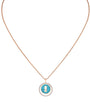 Rose Gold, Diamond and Turquoise Lucky Move Necklace