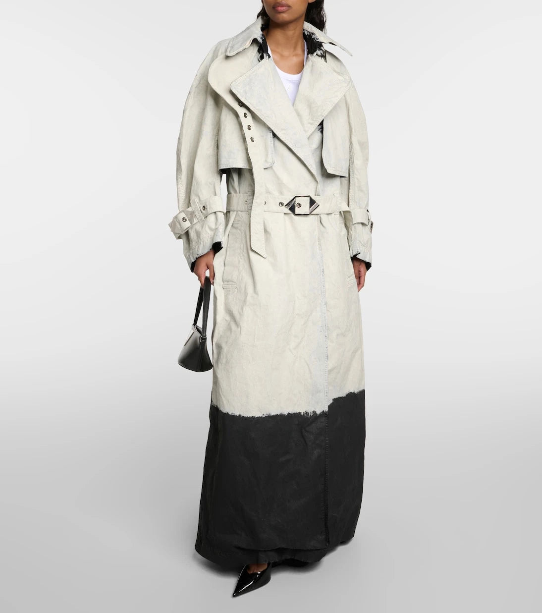 The Attico - Coated denim trench coat