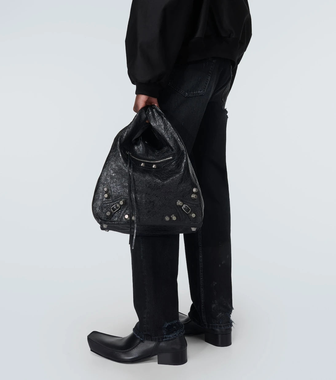 Balenciaga - حقيبة يد لو كاجول من الجلد