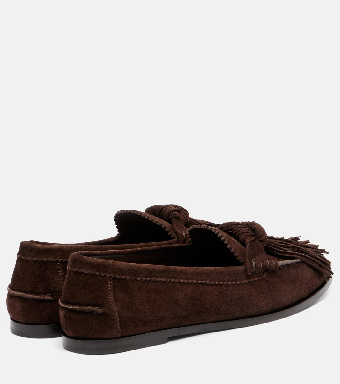 Aquazzura - Freddie fringed suede loafers