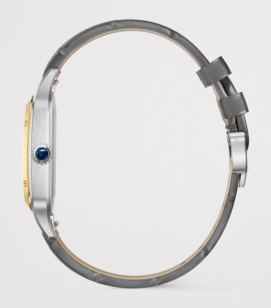 Extra Large Steel and Yellow Gold Santos-Dumont Watch 46.6mm