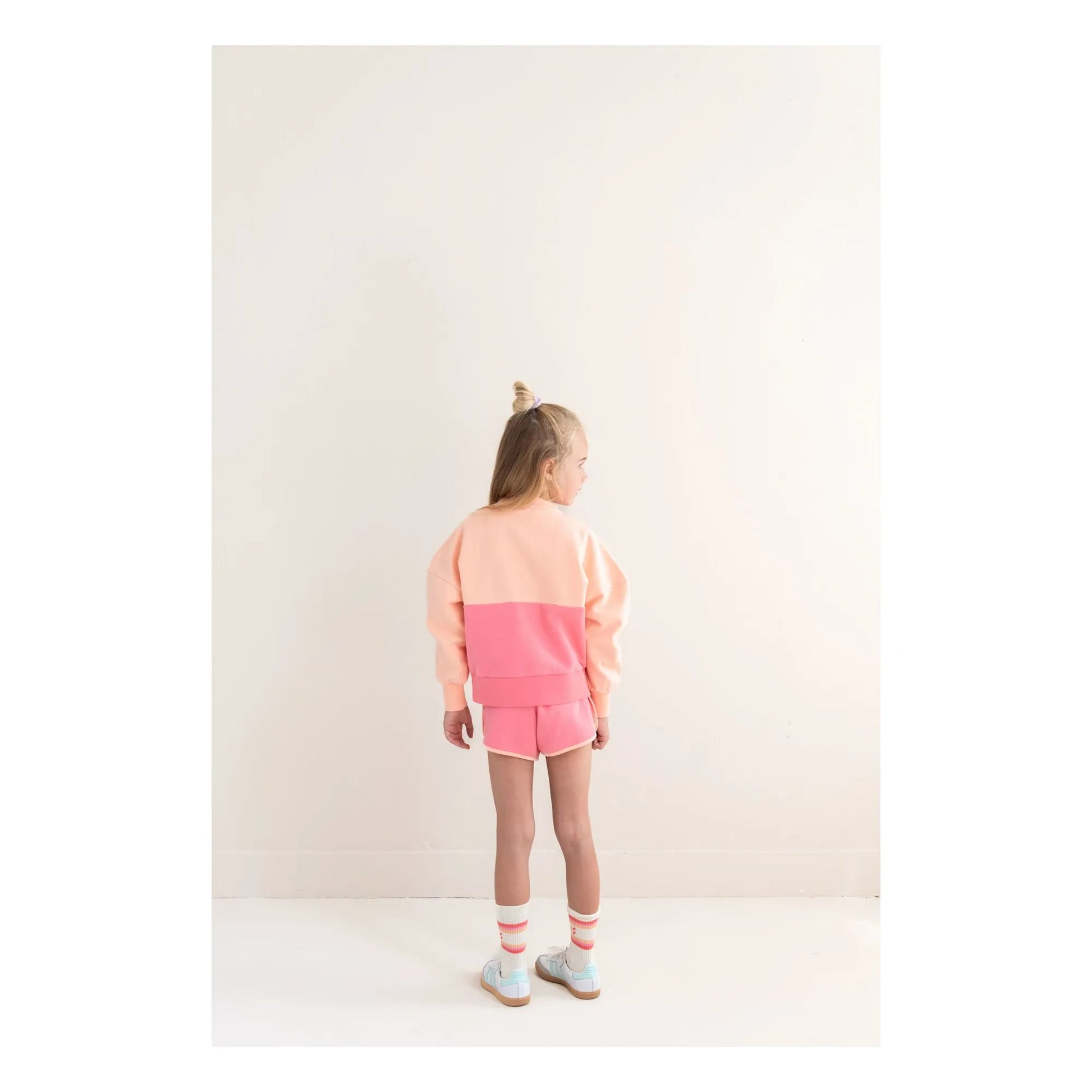 Jenest - Color Block organic cotton sweatshirt | Pink