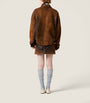 Miu Miu Brown Waxed Suede Mini Skirt