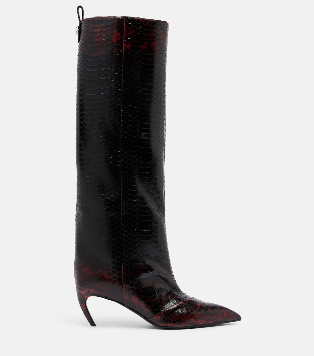 The Attico - Lea snake-effect leather knee-high boots