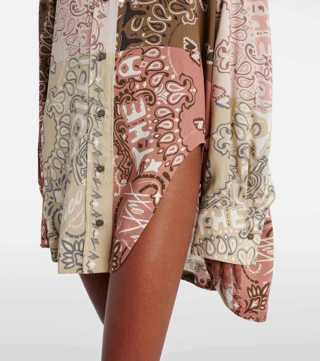 The Attico - Bandana oversized muslin shirt
