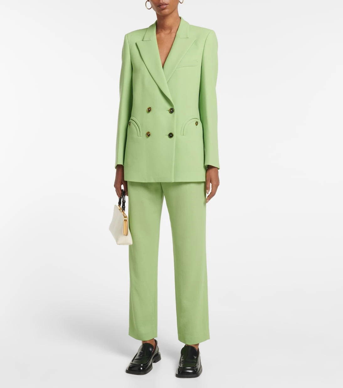 Blazé Milano - High-rise straight virgin wool pants