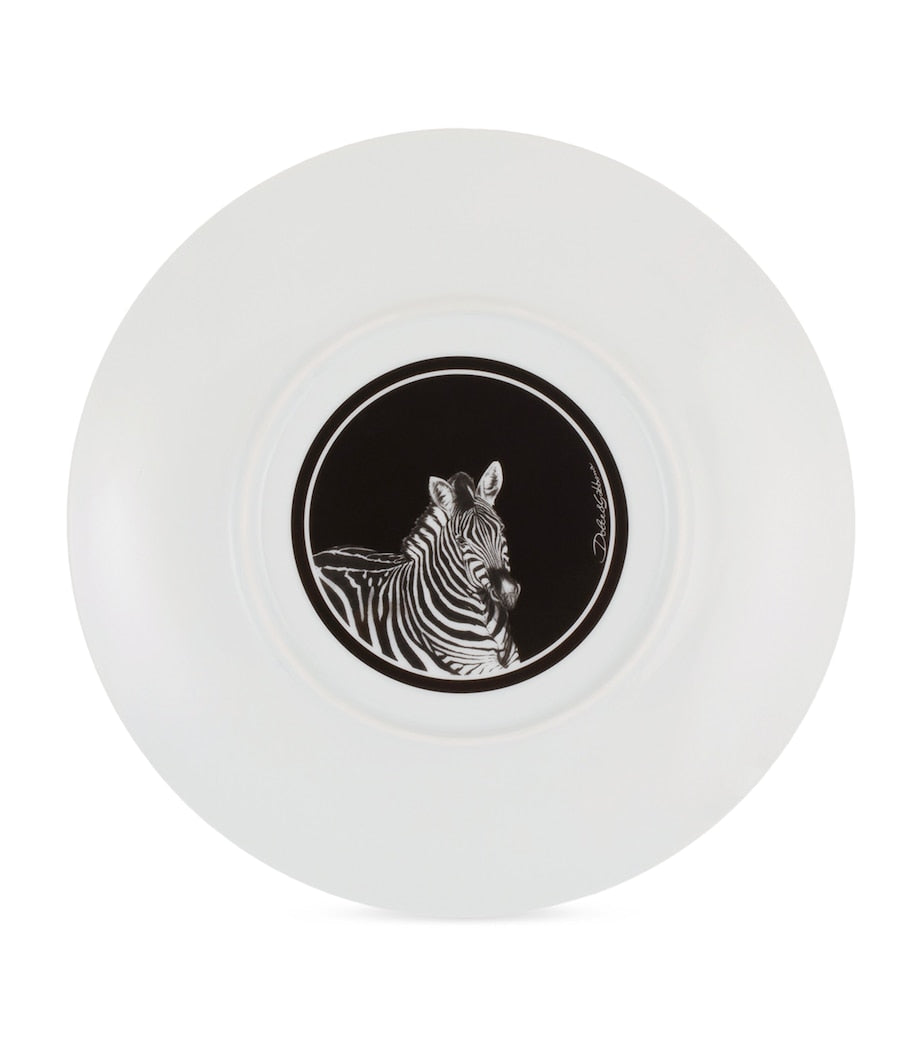Set of 2 Zebra Soup Plates (20cm)