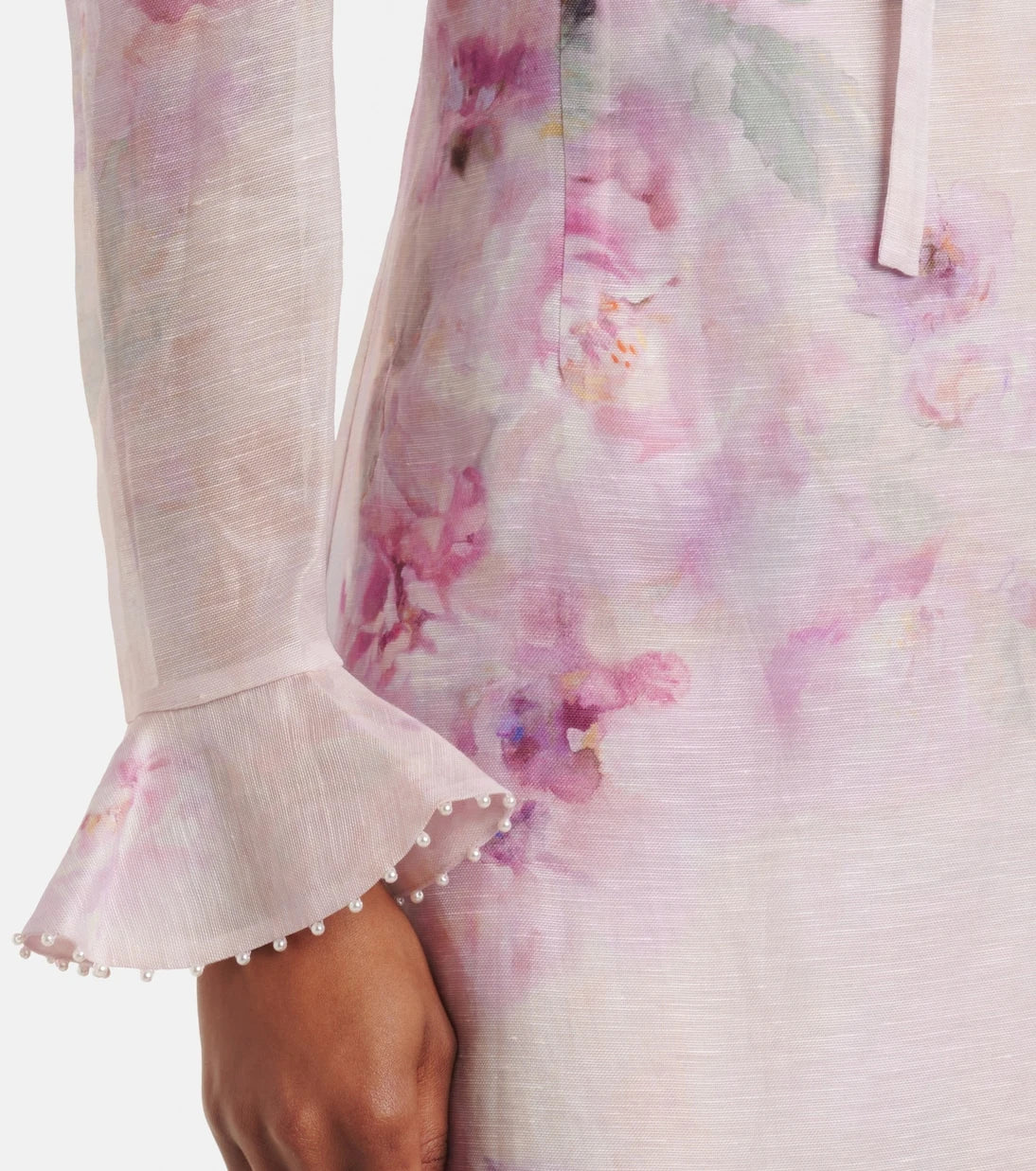 Zimmermann - Crush linen and silk midi dress
