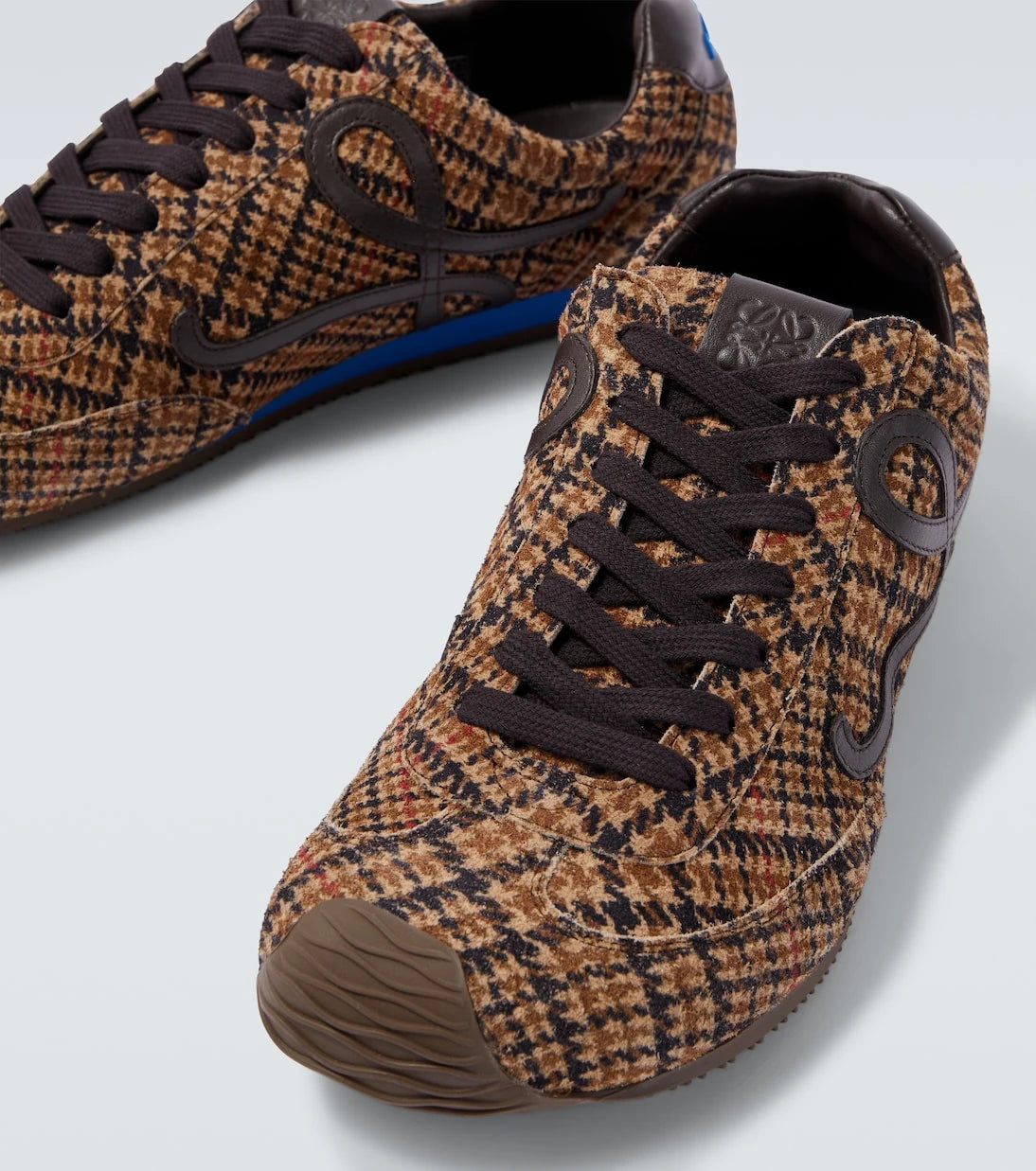 Loewe - Ballet Runner 2.0 checked suede sneakers