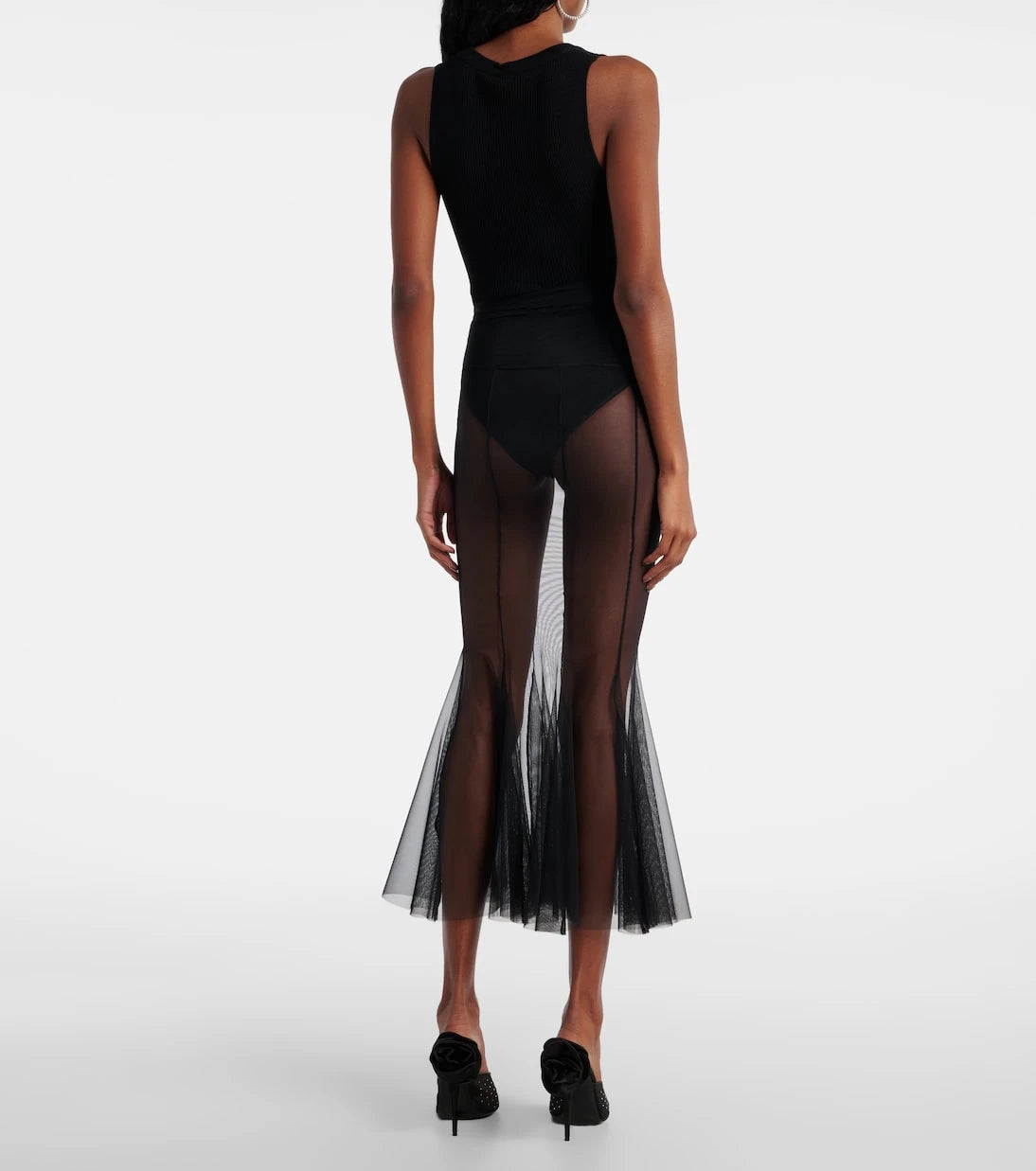 Nensi Dojaka - Mila tulle midi skirt