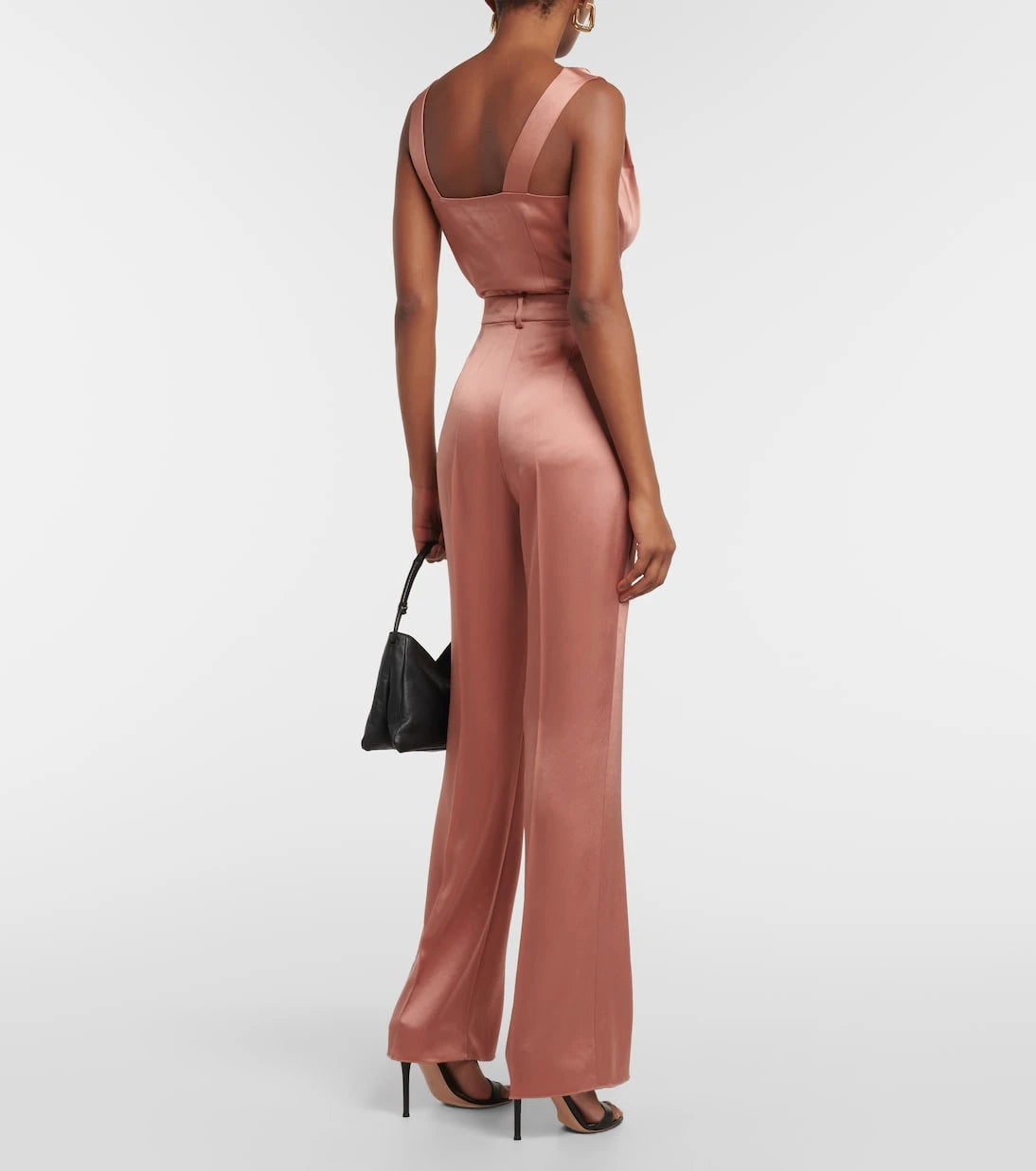 Nanushka - Leena high-rise satin straight pants