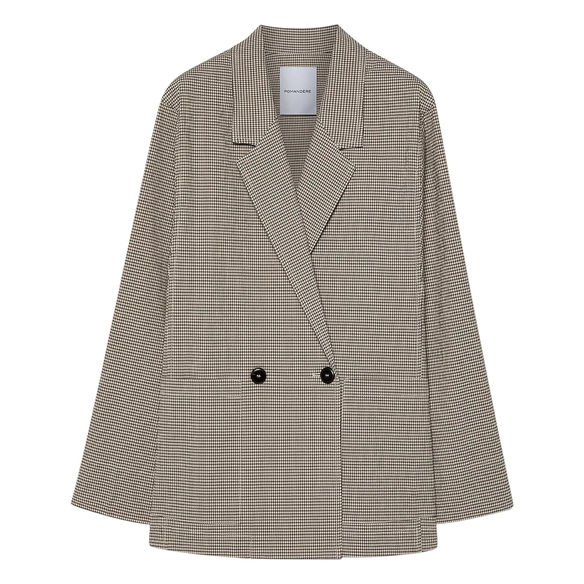 Pomandère - Carreaux Cotton Jacket | Cream