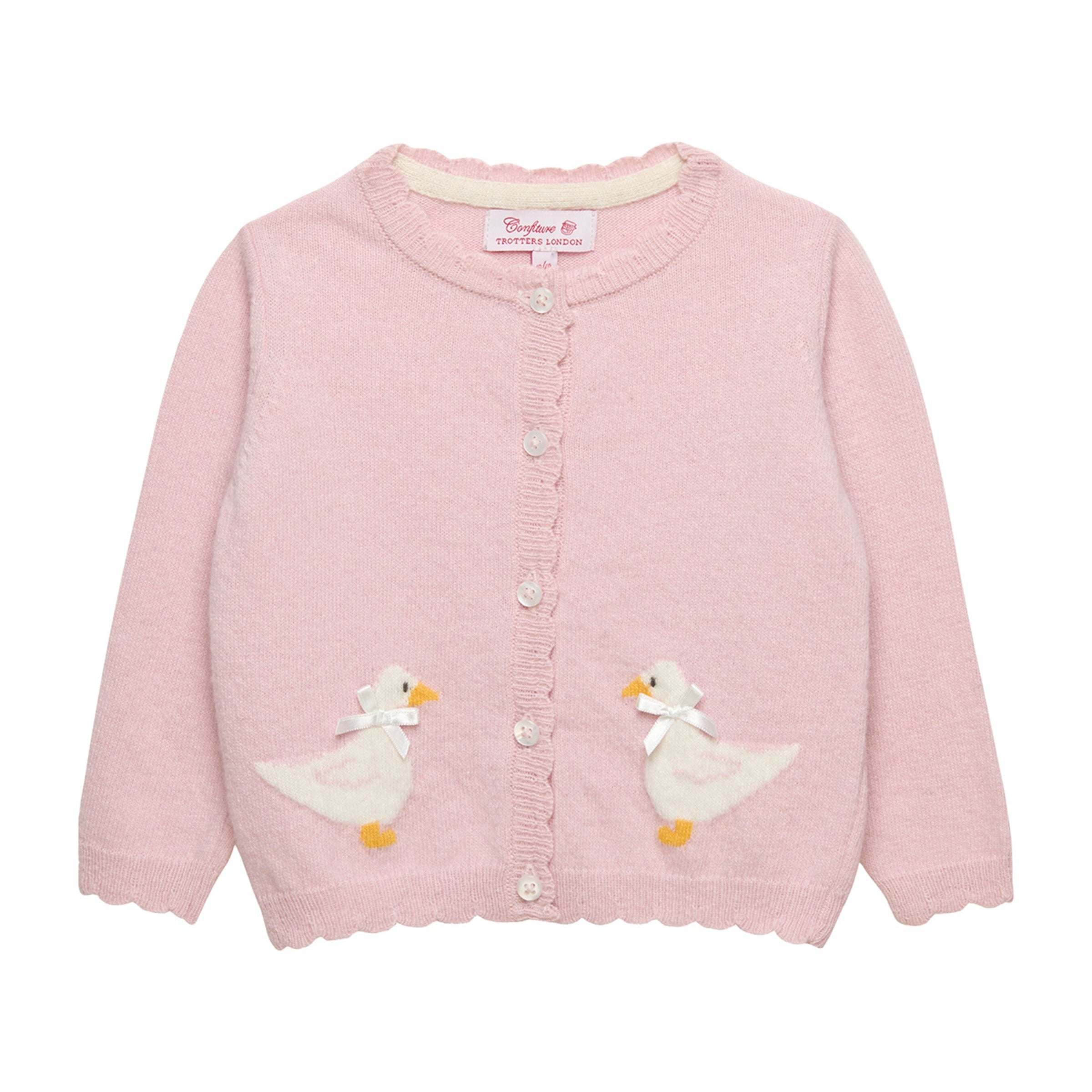 Wool-Blend Duck Intarsia Cardigan (3-24 Months)