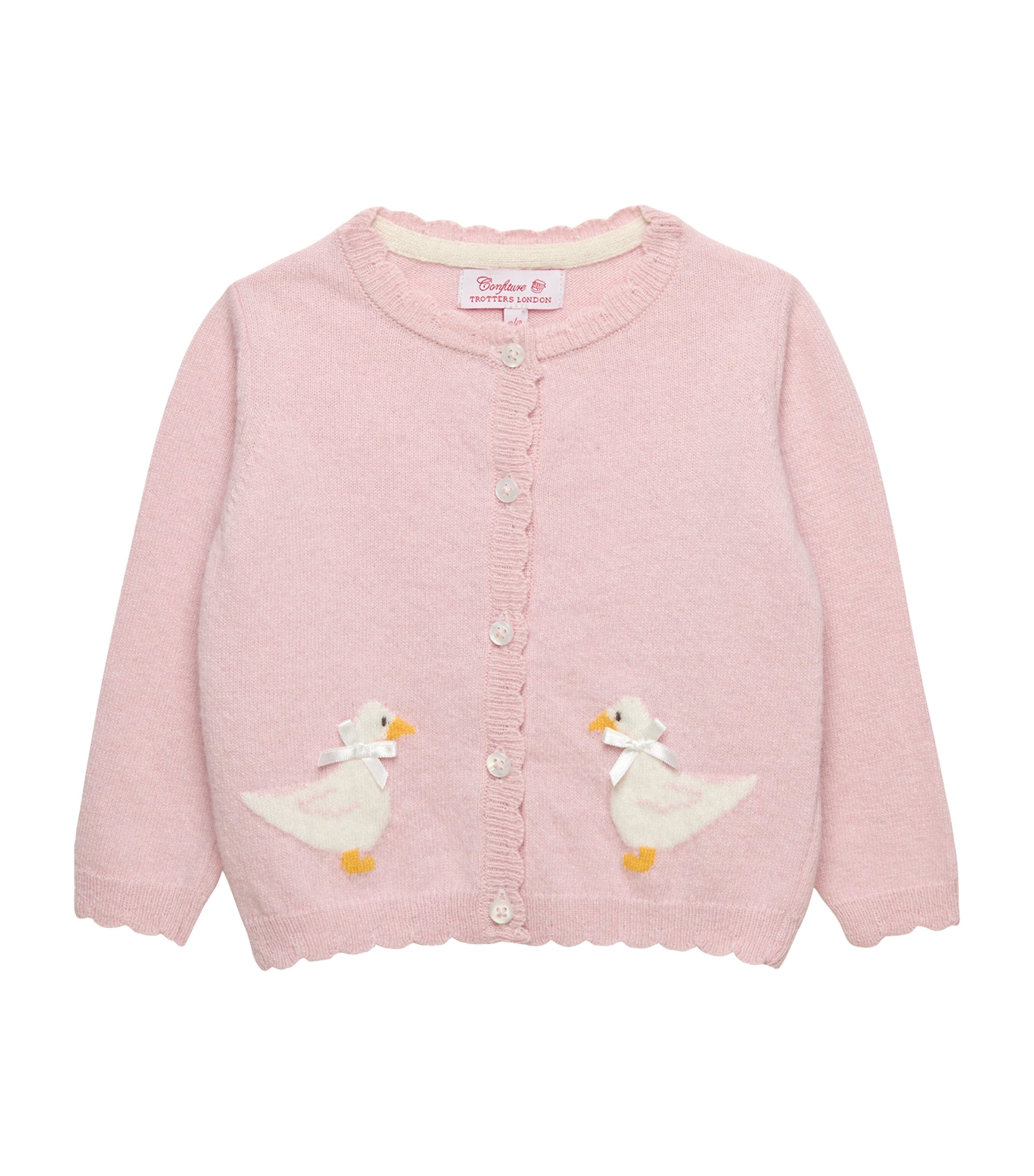 Wool-Blend Duck Intarsia Cardigan (3-24 Months)