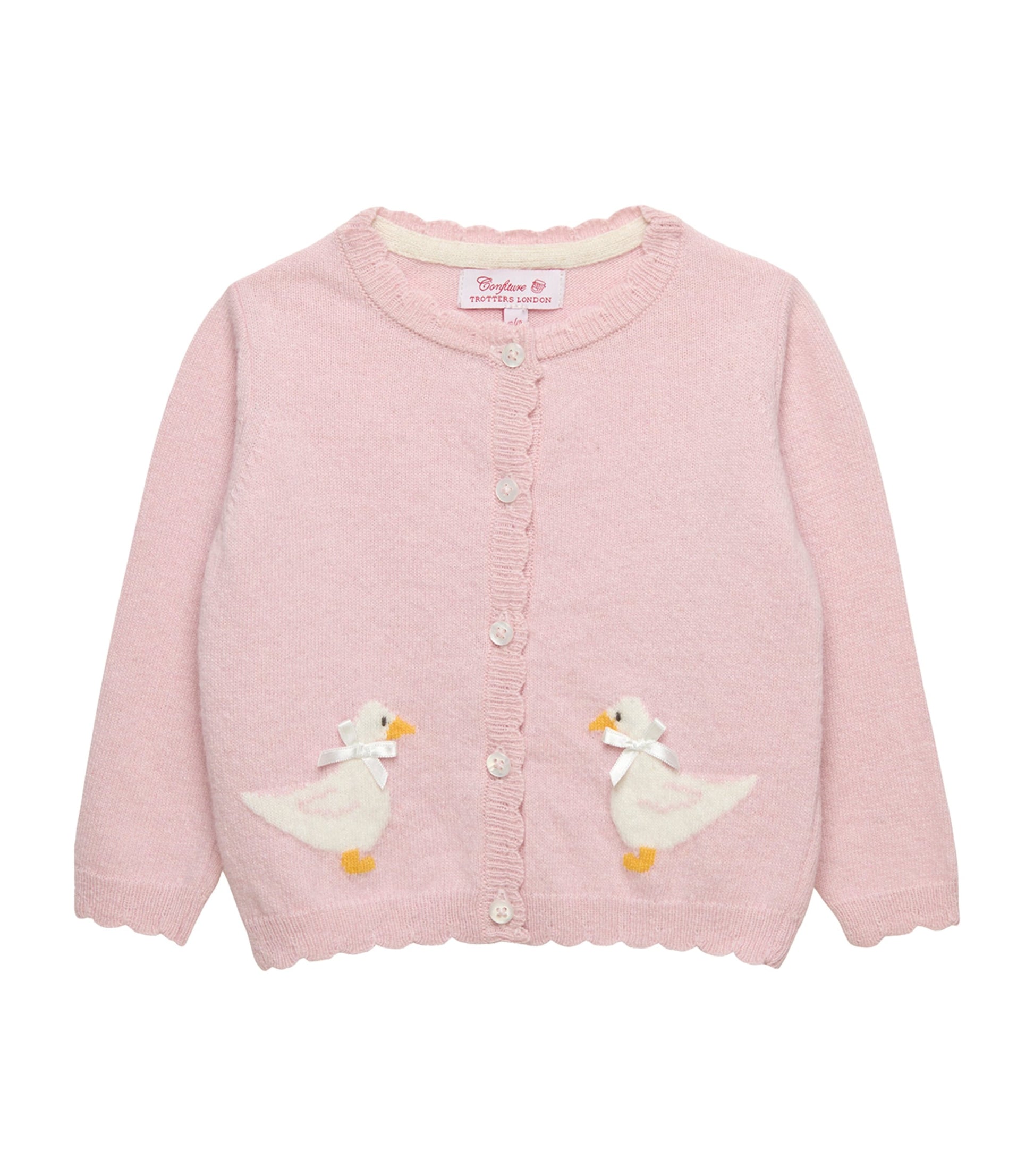 Wool-Blend Duck Intarsia Cardigan (3-24 Months)
