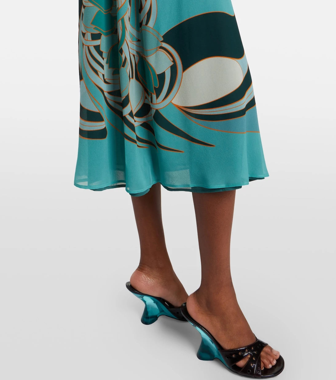 La DoubleJ - Magnifico printed silk twill midi dress