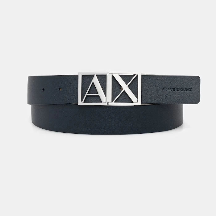 Armani Exchange двустранен колан мъжки от кожа