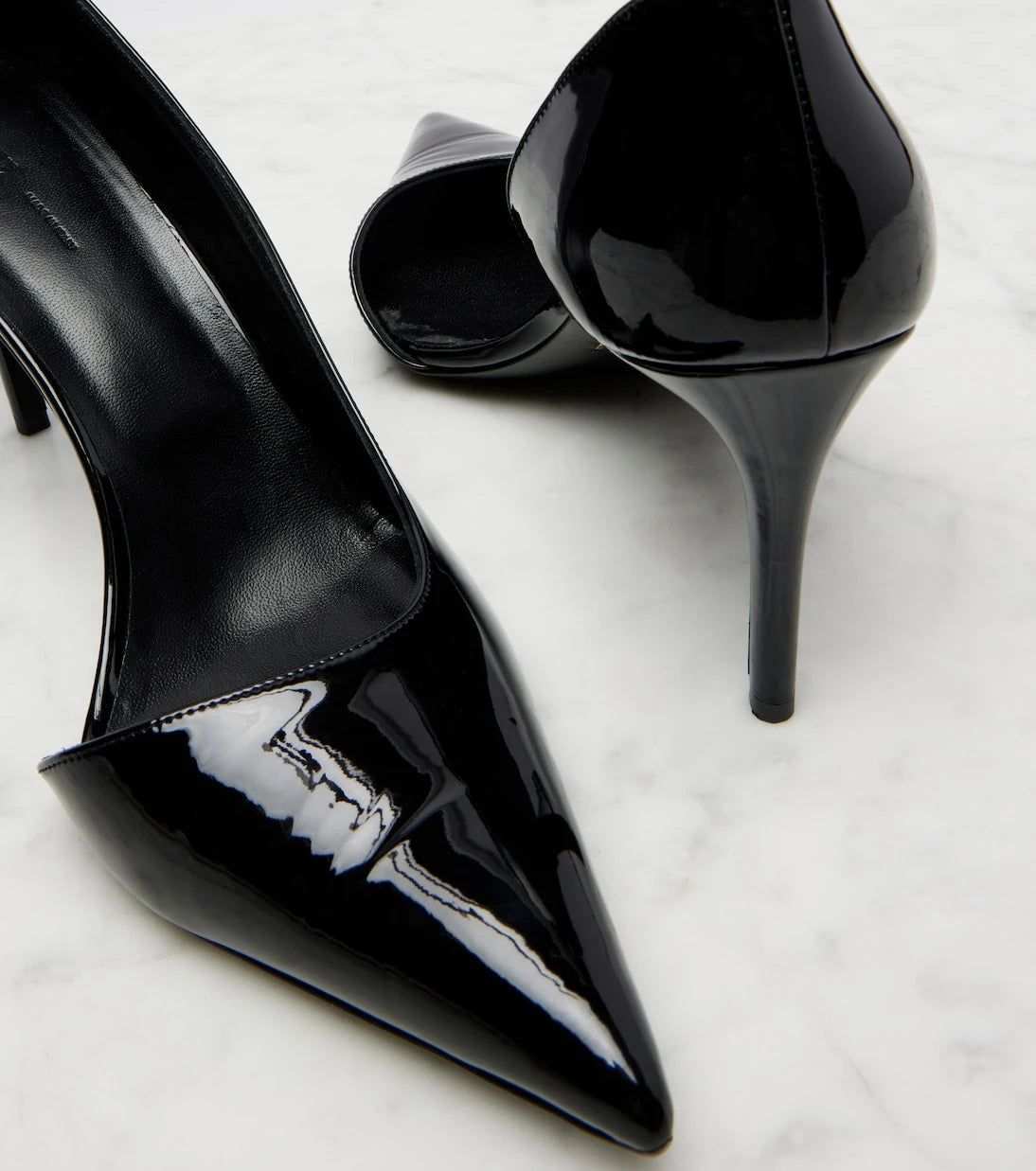 Khaite - Jett D'Orsay 85 patent leather pumps