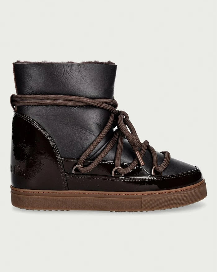Inuikii Gloss Wedge kadın deri kar botu