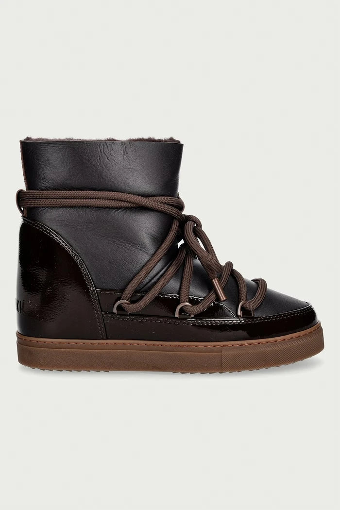 Inuikii Gloss Wedge kadın deri kar botu