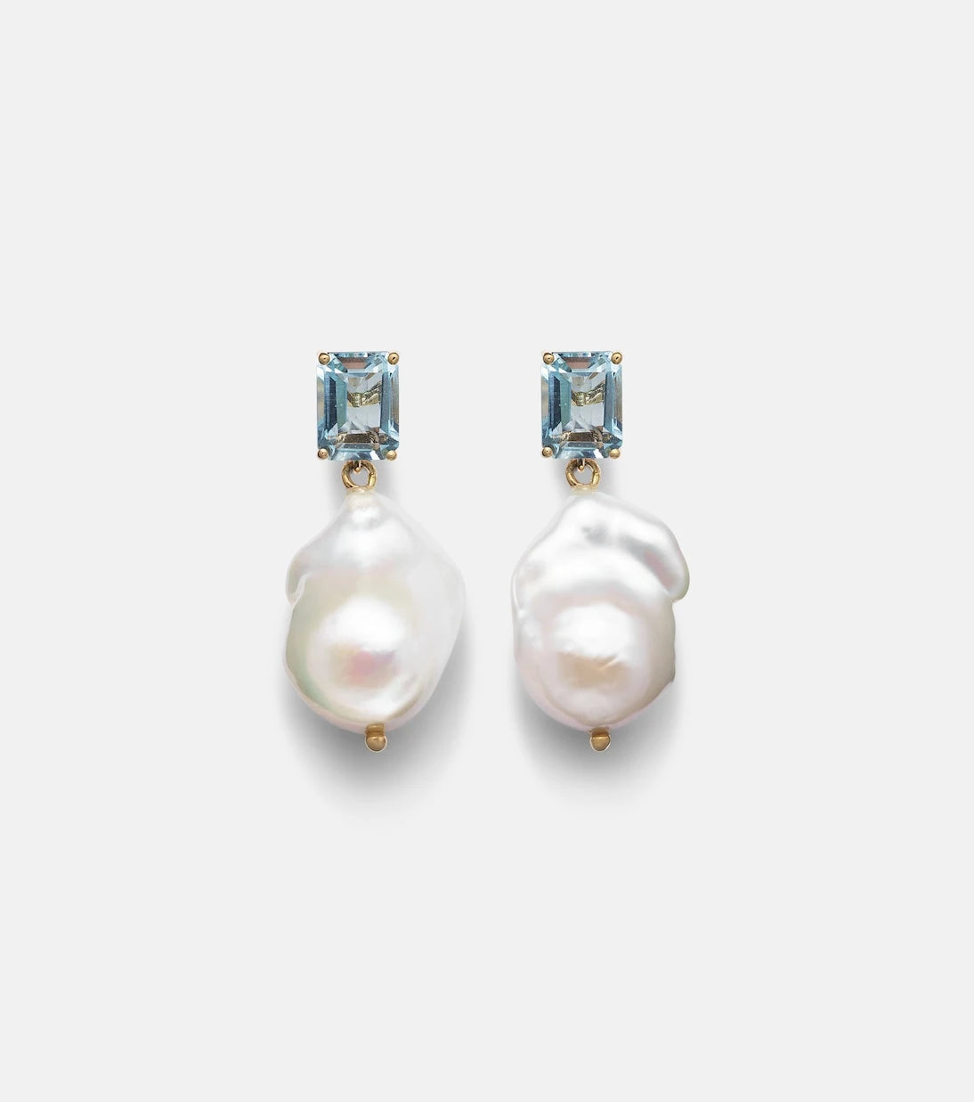 Mateo - 14kt gold earrings with pearls and topaz