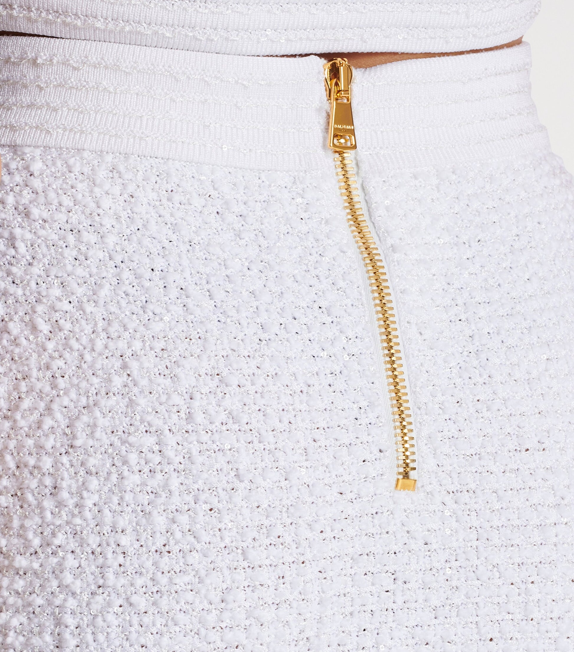 White Tweed Mini Skirt