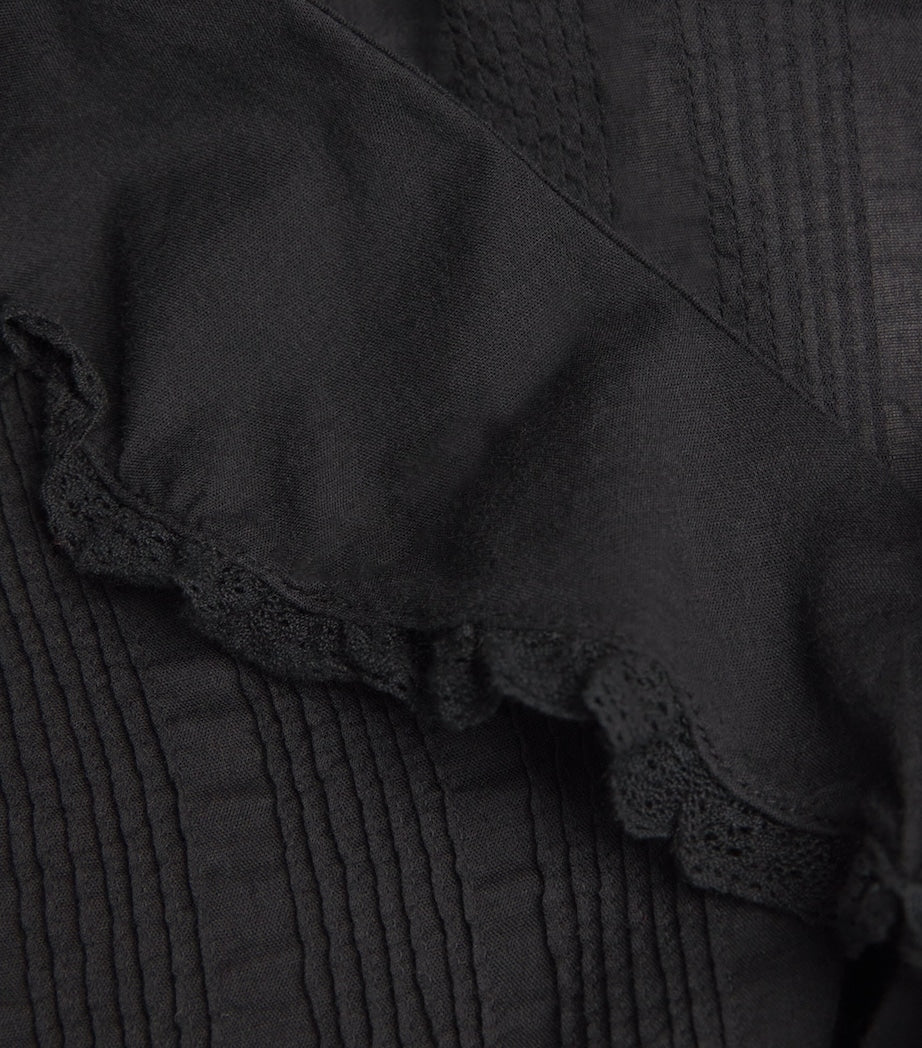Ruffled Hardy Blouse BLACK