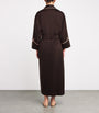 Daniel Hanson Brown Cashmere Silk-Lined Robe