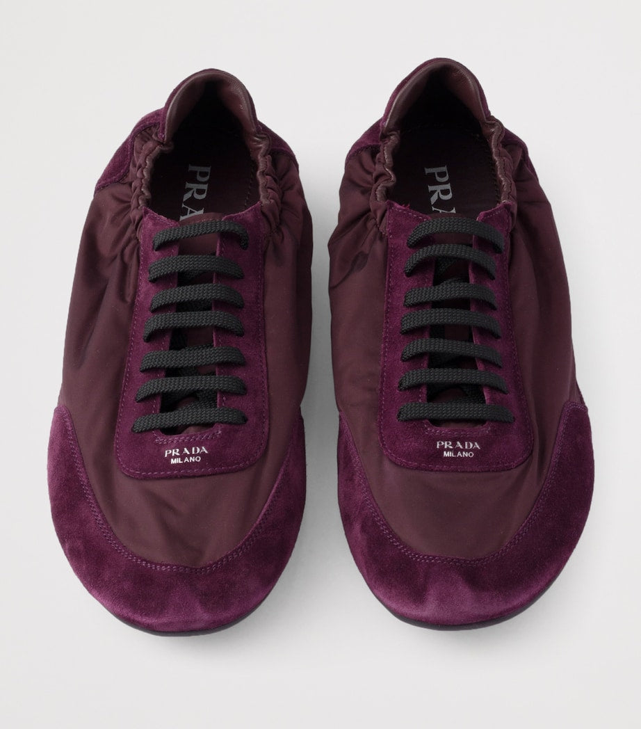 Prada Re-Nylon and Suede Collapse Sneakers