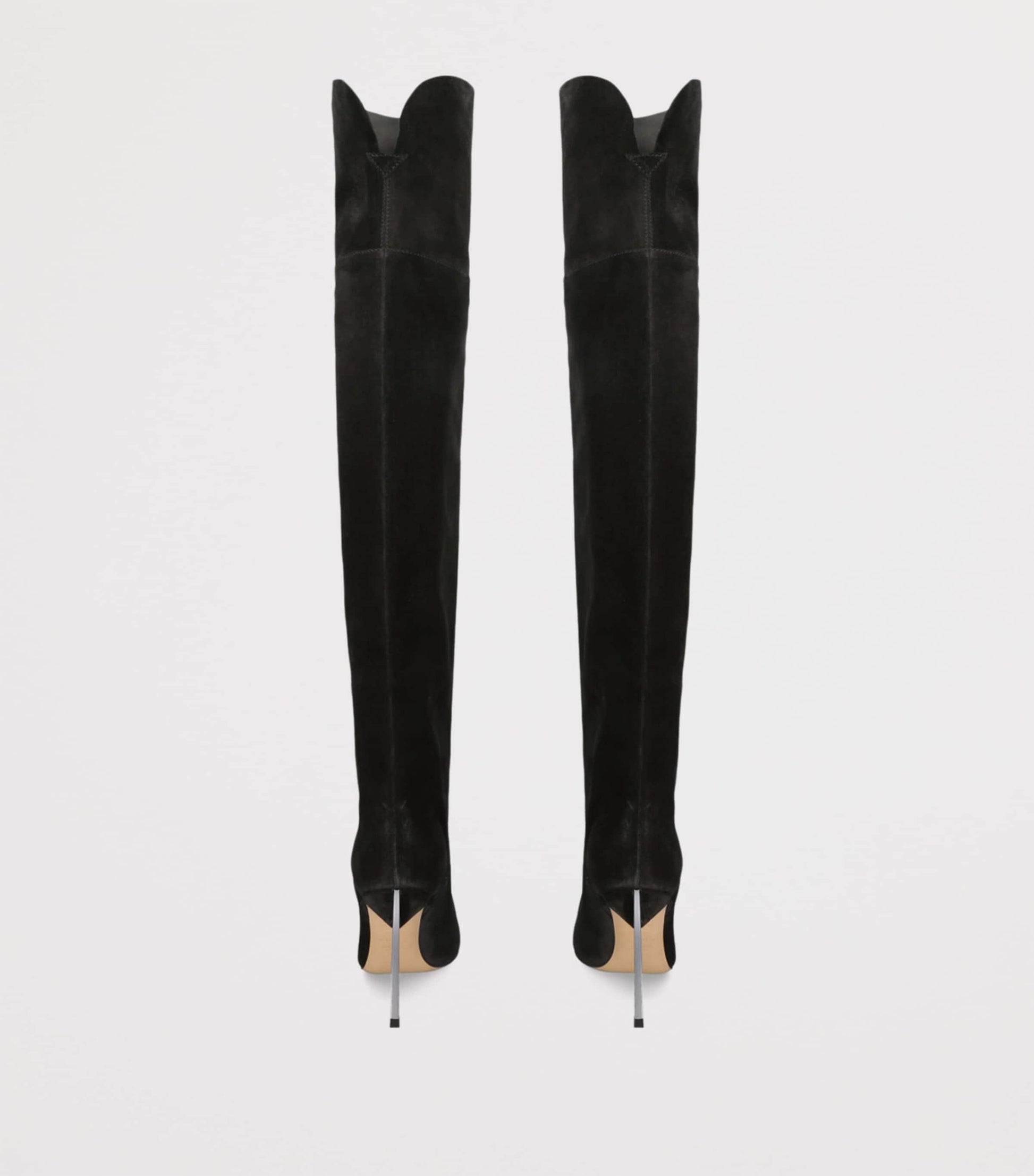 Casadei Black Suede Blade Over-The-Knee Boots 100