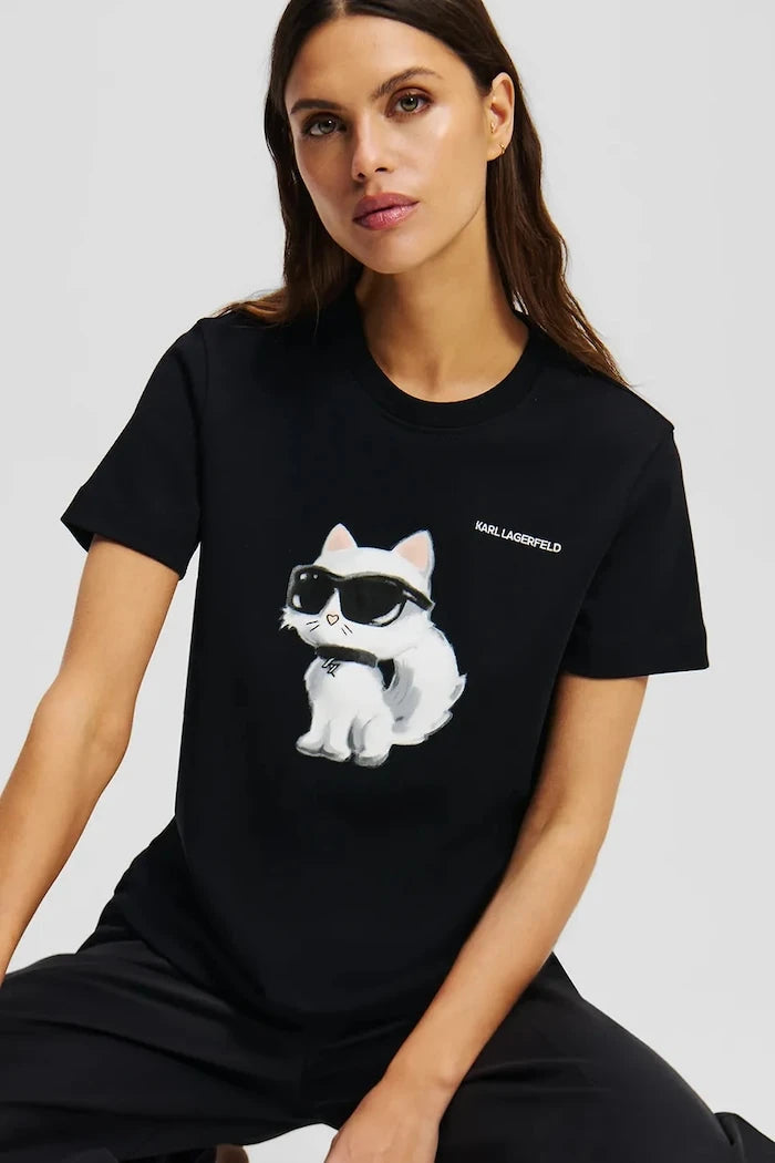 Karl Lagerfeld IKON AQUARELLE Pamuklu Tişört