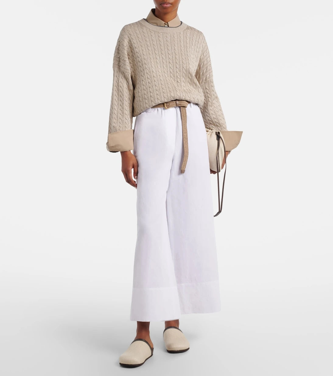 Brunello Cucinelli - Cable-knit cotton-blend sweater