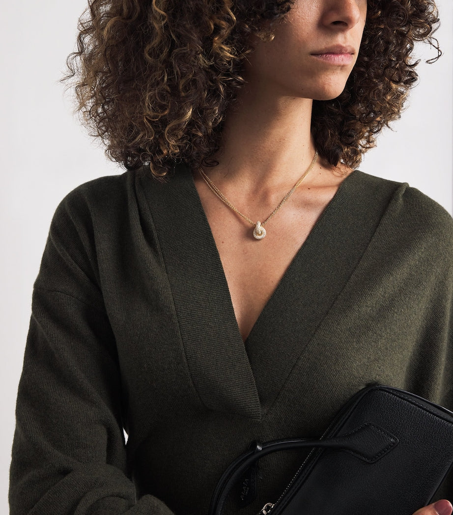 Yellow Gold and Diamond Legacy Knot Necklace