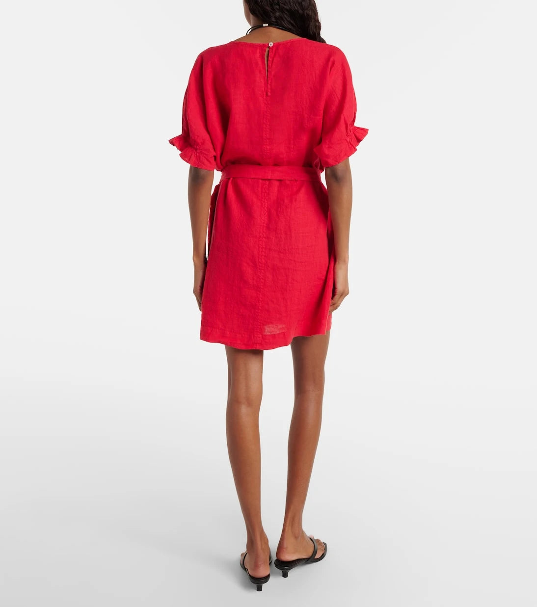 Velvet - Vivian belted linen minidress