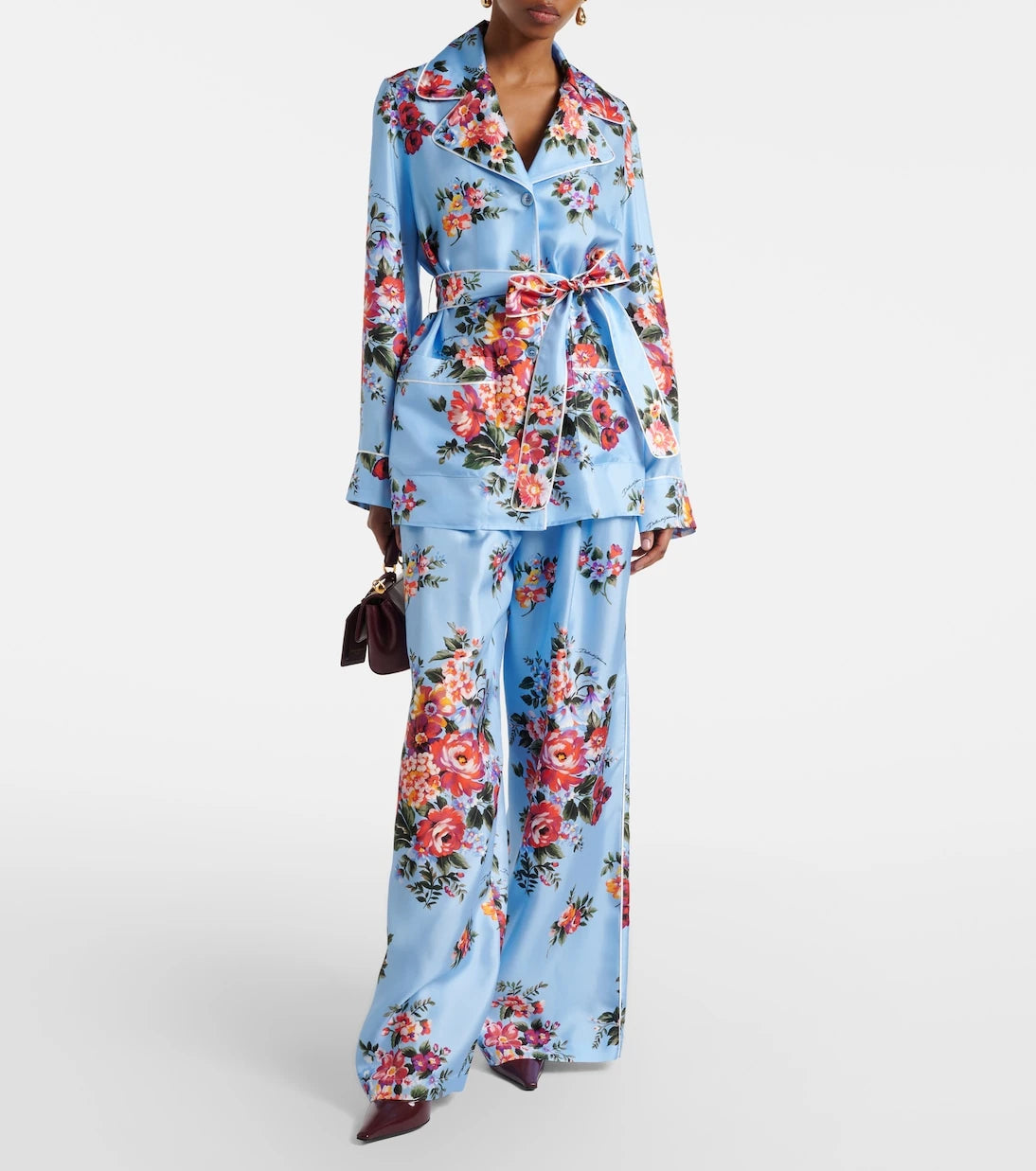Dolce&Gabbana - Floral silk wide-leg pants