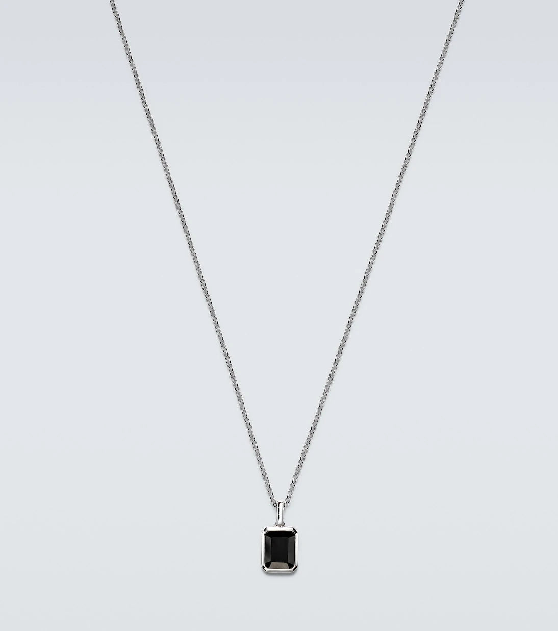 Mateo - Sterling silver pendant necklace with onyx